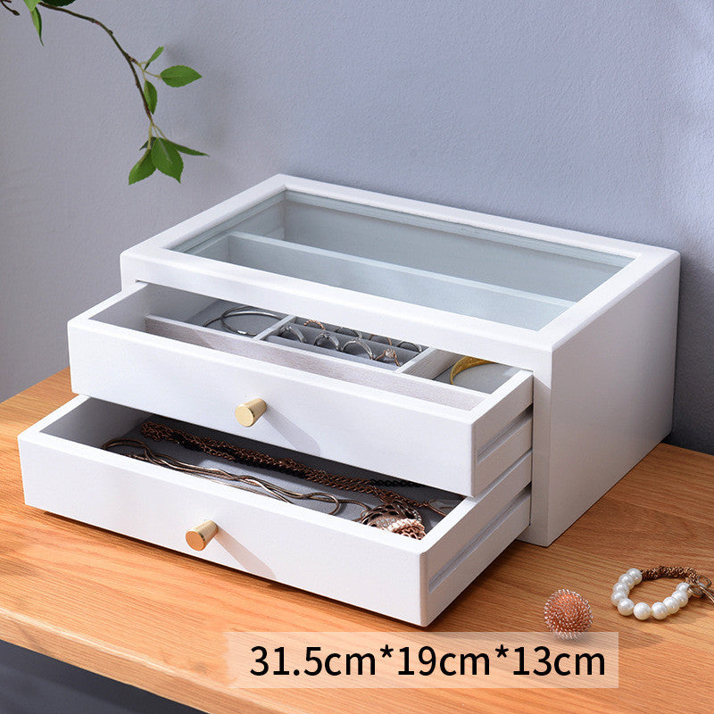 Wooden Jewelry Storage Makeup Box