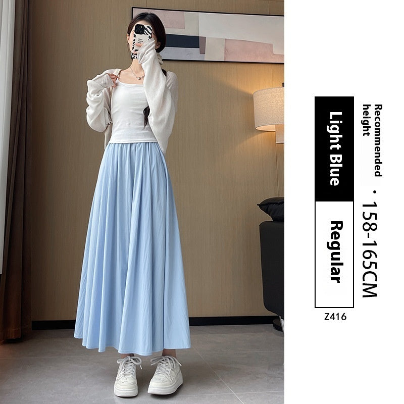 High Waist Slimming Pleated Dress