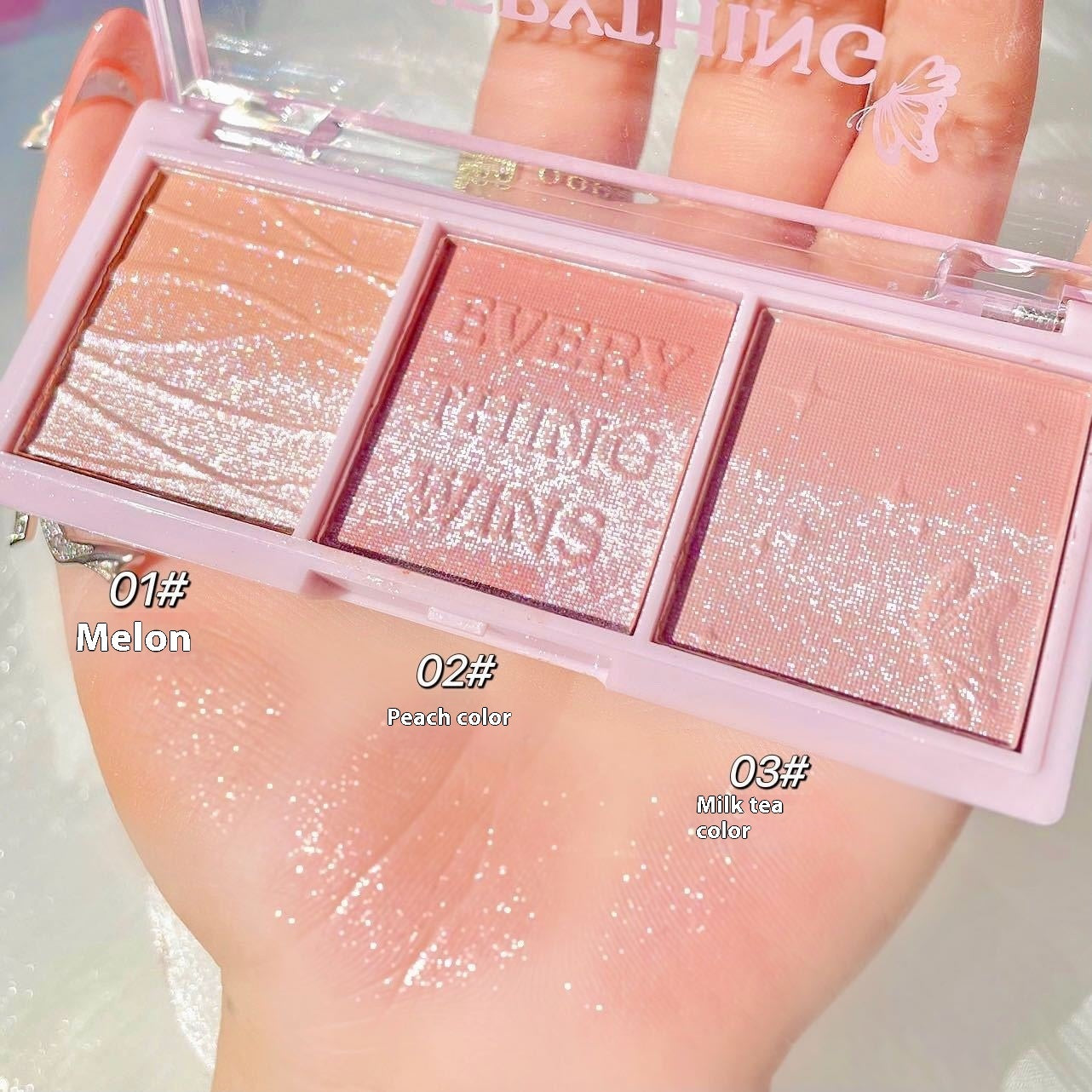 Secret Garden Three-color Pearlescent Blush Eye Shadow