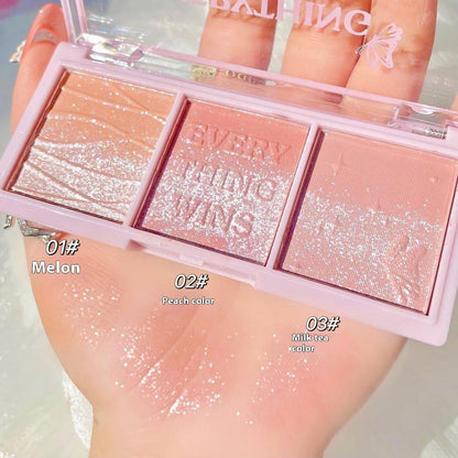 Secret Garden Three-color Pearlescent Blush Eye Shadow