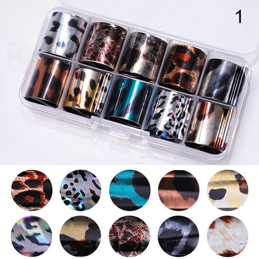 50 Nail Star Stickers 10 Color Mixed Package
