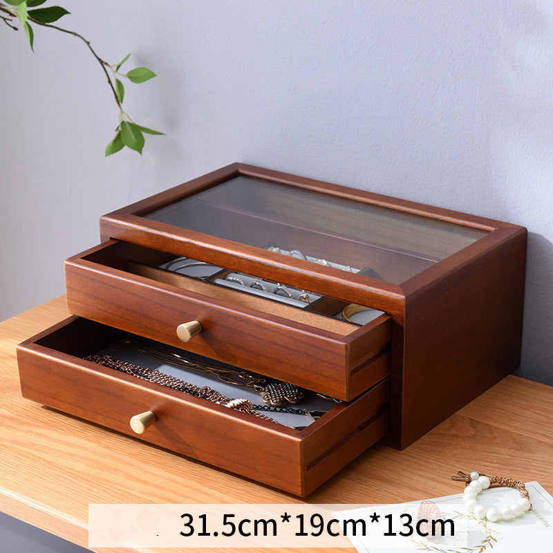 Wooden Jewelry Storage Makeup Box