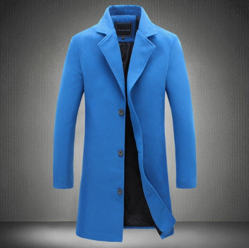 Mens Casual Business Woolen Coats