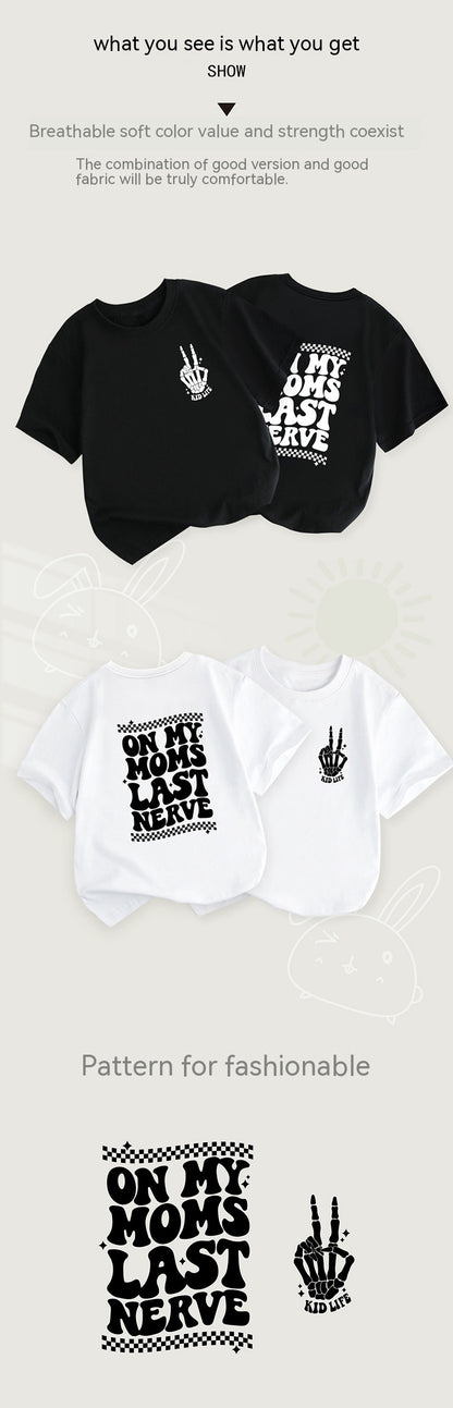 Casual Round Neck Children T-shirt