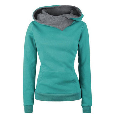 Velvet hooded casual slim top