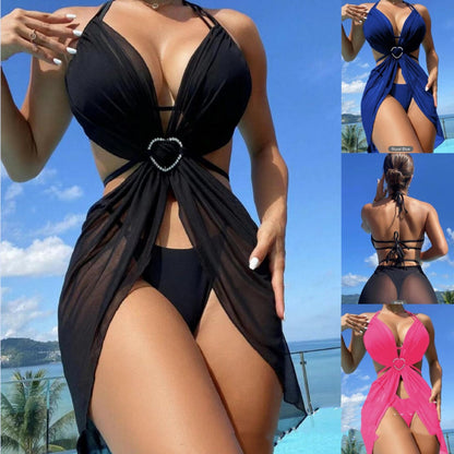 3pcs Halter Neck Bikini Swimsuit