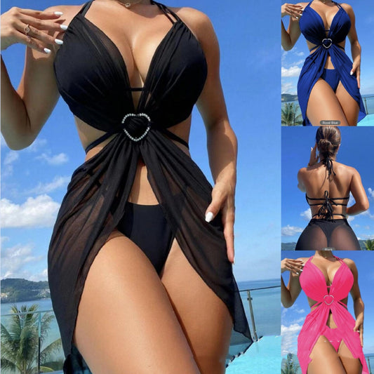 3pcs Halter Neck Bikini Swimsuit