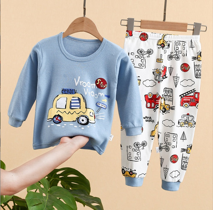 Children's Cartoon Pajamas Set