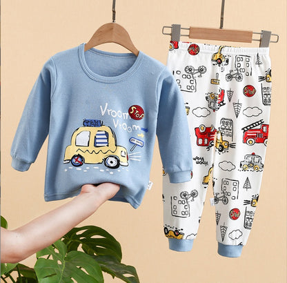Children's Cartoon Pajamas Set