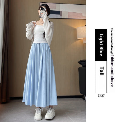 High Waist Slimming Pleated Dress