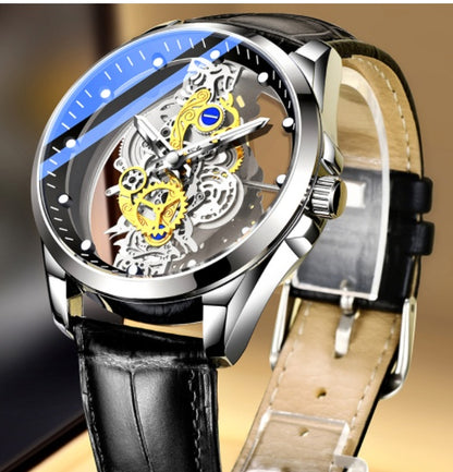 Men Watch Skeleton Automatic Quartz Watch