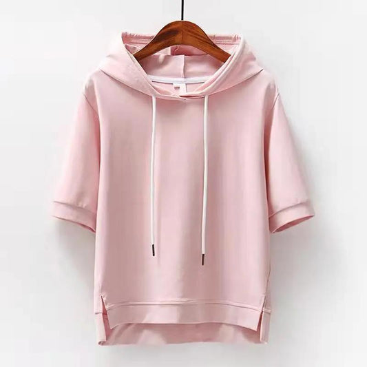 Women's Half Sleeve Hooded T-shirt