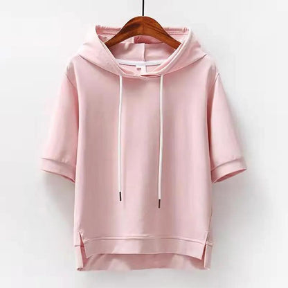 Women's Half Sleeve Hooded T-shirt