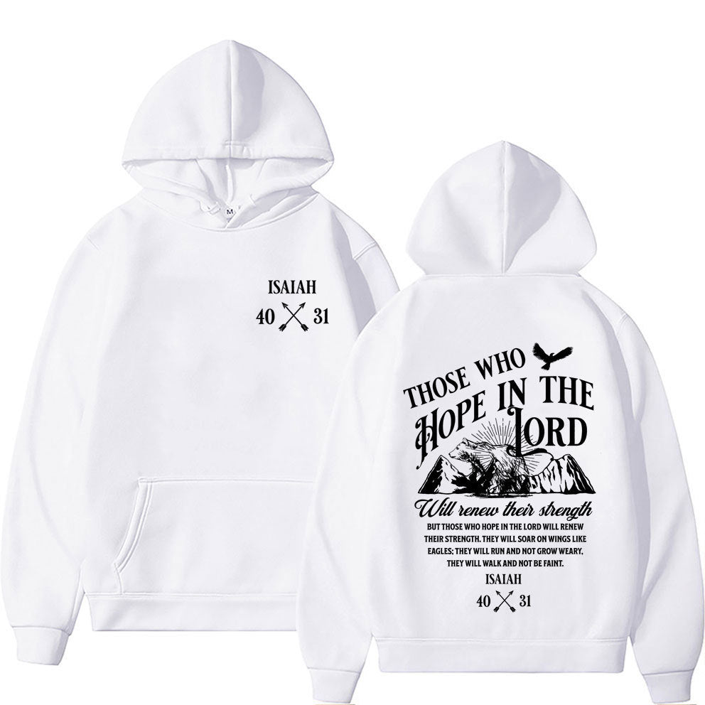 Christian Jesus Letters Print Hoodies