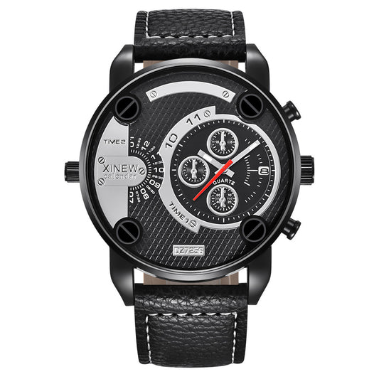 Mens Fashion Leather Wristwatch