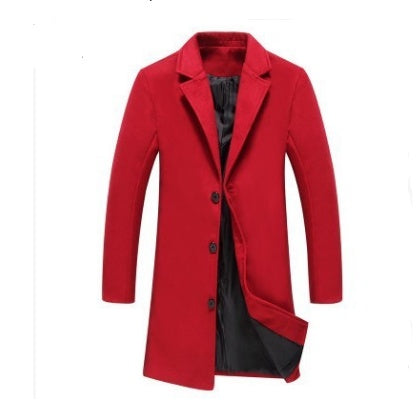 Mens Casual Business Woolen Coats