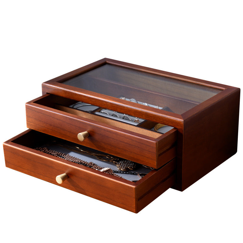 Wooden Jewelry Storage Makeup Box