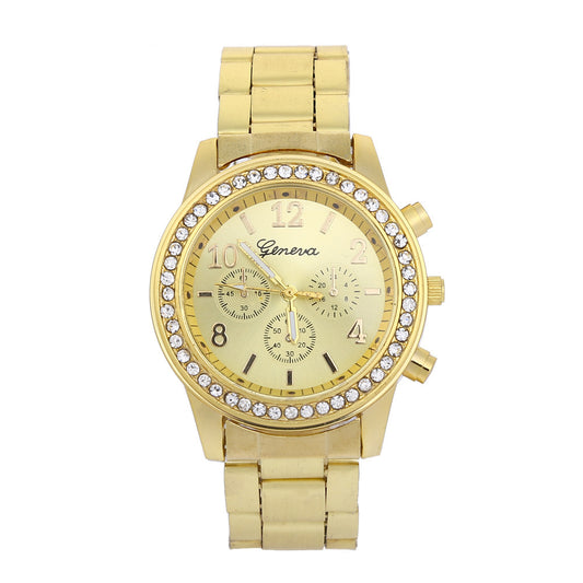 Geneva Diamond alloy quartz Watch