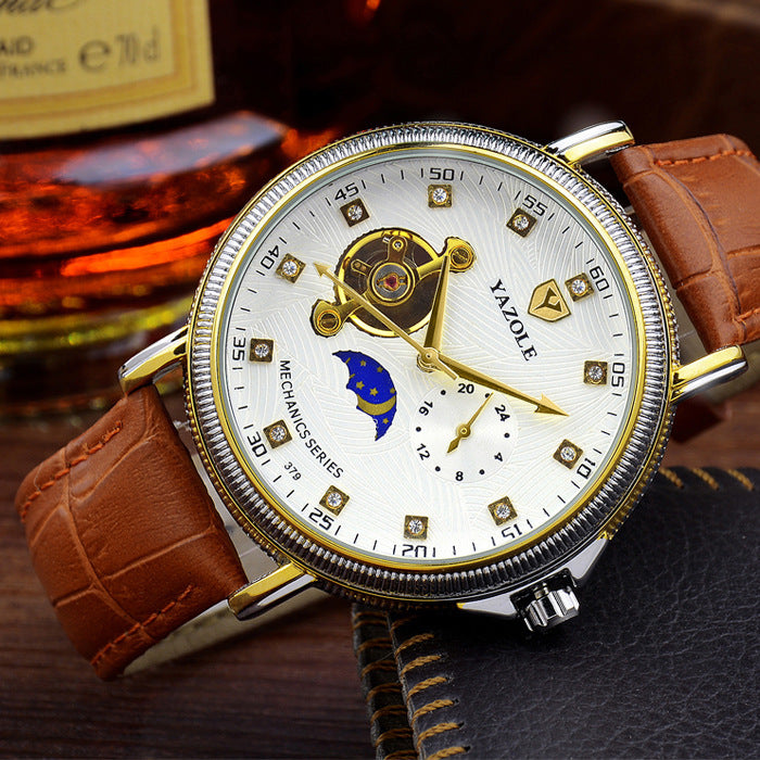 379 YAZOLE Mens Waterproof luminous mechanical watch