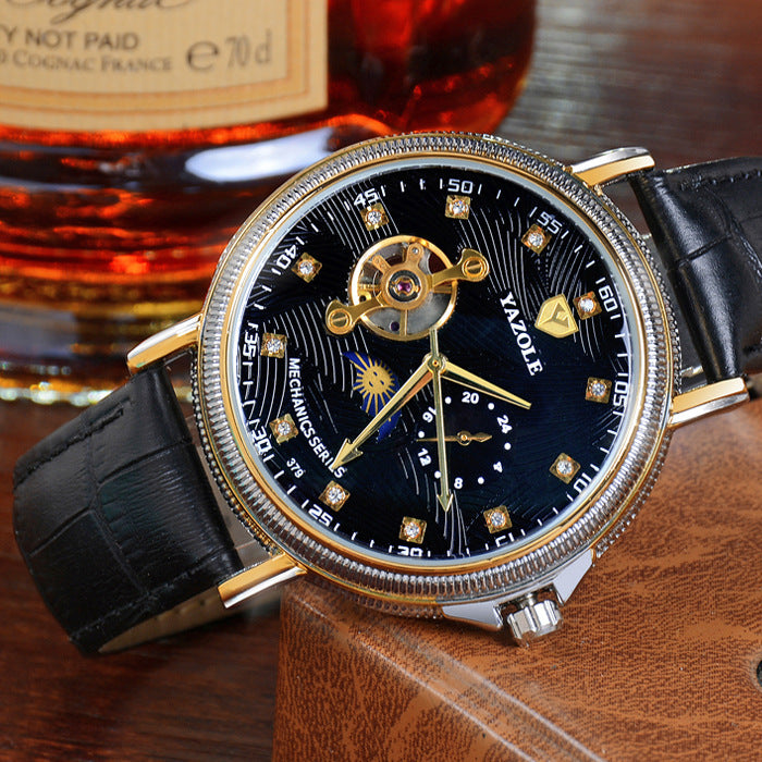 379 YAZOLE Mens Waterproof luminous mechanical watch