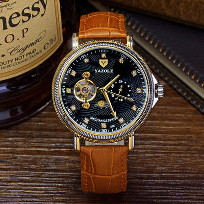 379 YAZOLE Mens Waterproof luminous mechanical watch