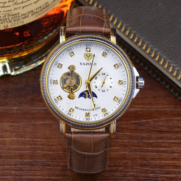 379 YAZOLE Mens Waterproof luminous mechanical watch