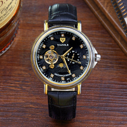 379 YAZOLE Mens Waterproof luminous mechanical watch