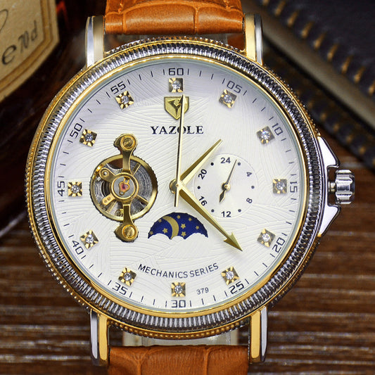 379 YAZOLE Mens Waterproof luminous mechanical watch
