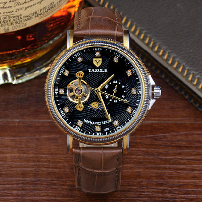 379 YAZOLE Mens Waterproof luminous mechanical watch