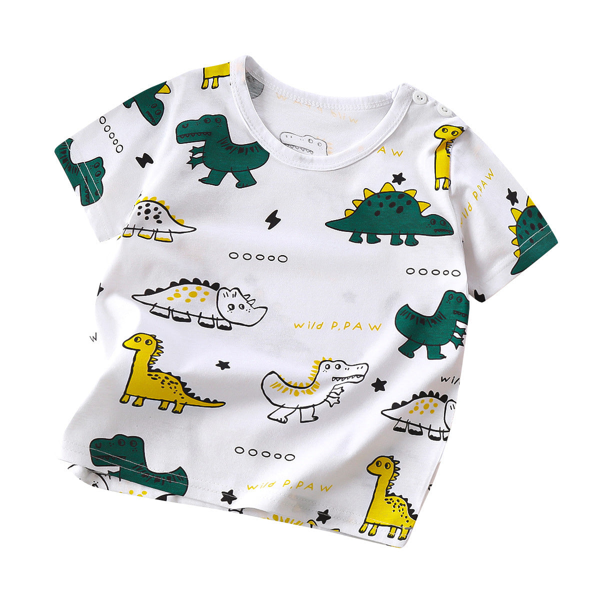 Children's Pure Cotton Cartoon Short-sleeved