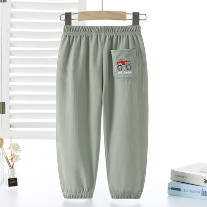 Children's Summer Breathable Cartoon Trousers