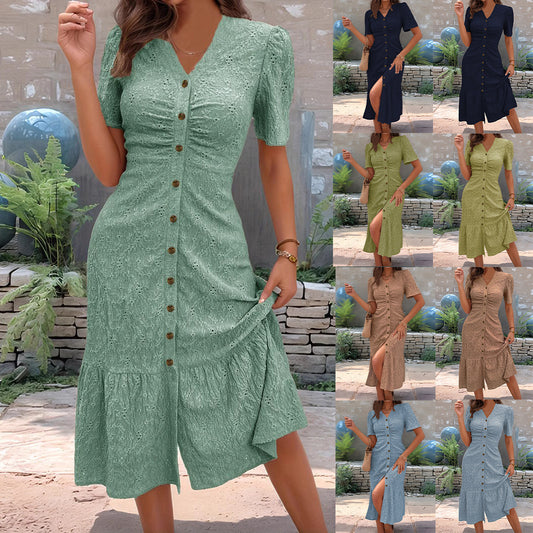 Woman's Short Sleeve Fashion Dress