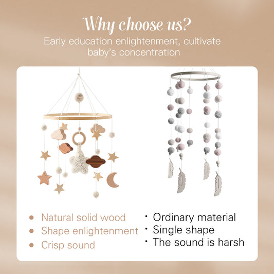 Star Moon Cloud Crib Pendant