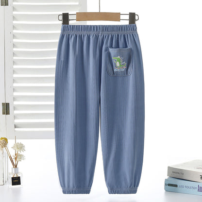 Children's Summer Breathable Cartoon Trousers