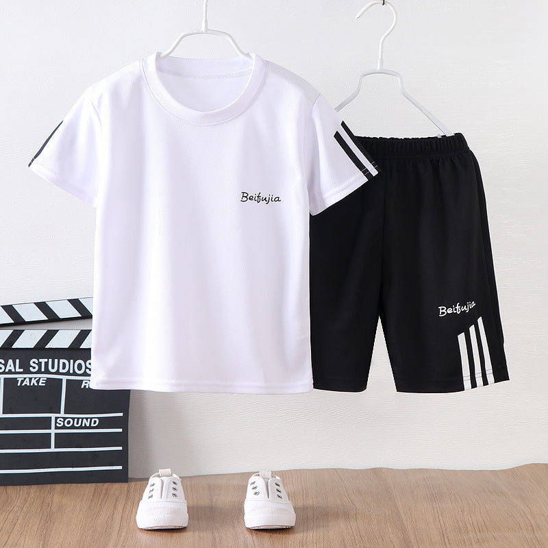 Two Piece Short Sleeved Shorts Primary School Casual Sports Suit