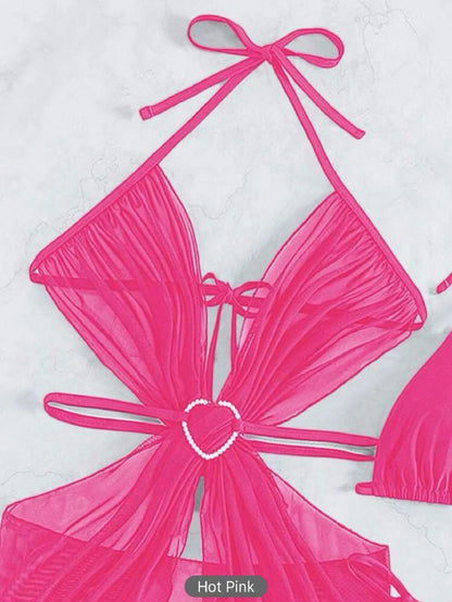 3pcs Halter Neck Bikini Swimsuit