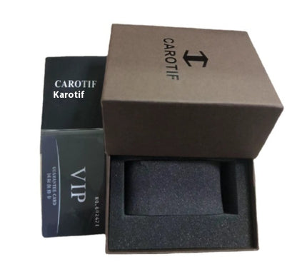 Mens hollow square dial watch