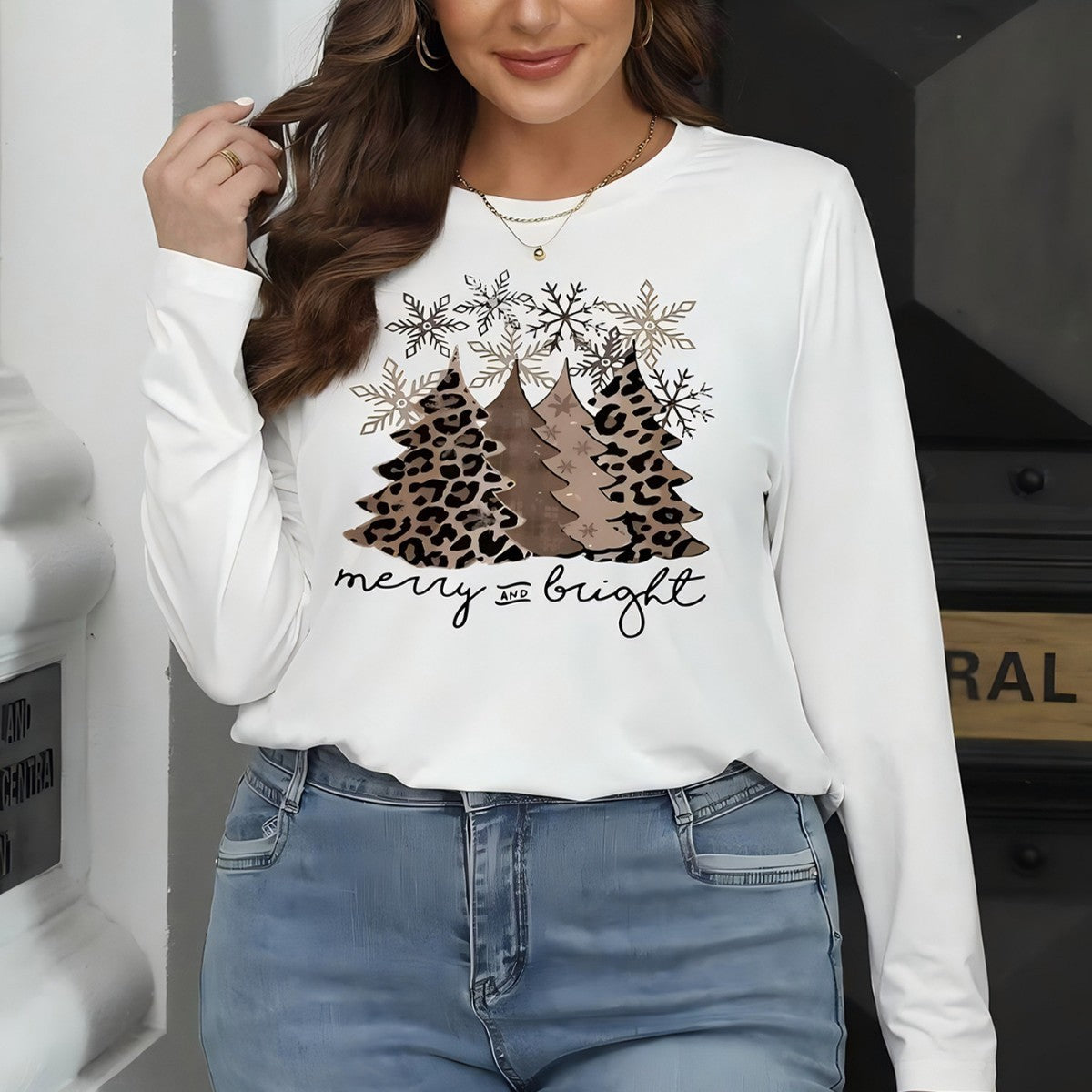 Women's Long Sleeved Versatile Round Neck