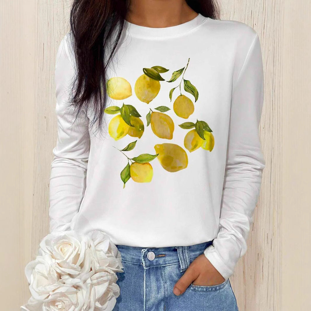 Women's Long Sleeved Versatile Round Neck