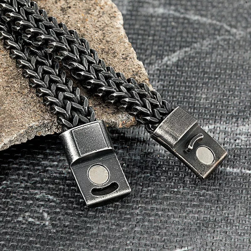 Black Vintage Mens Bracelet