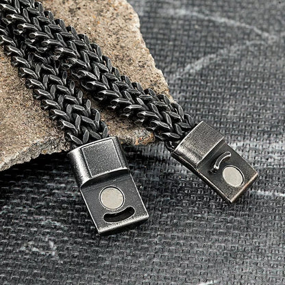 Black Vintage Mens Bracelet