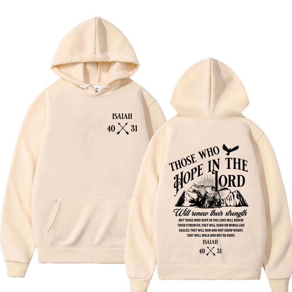 Christian Jesus Letters Print Hoodies