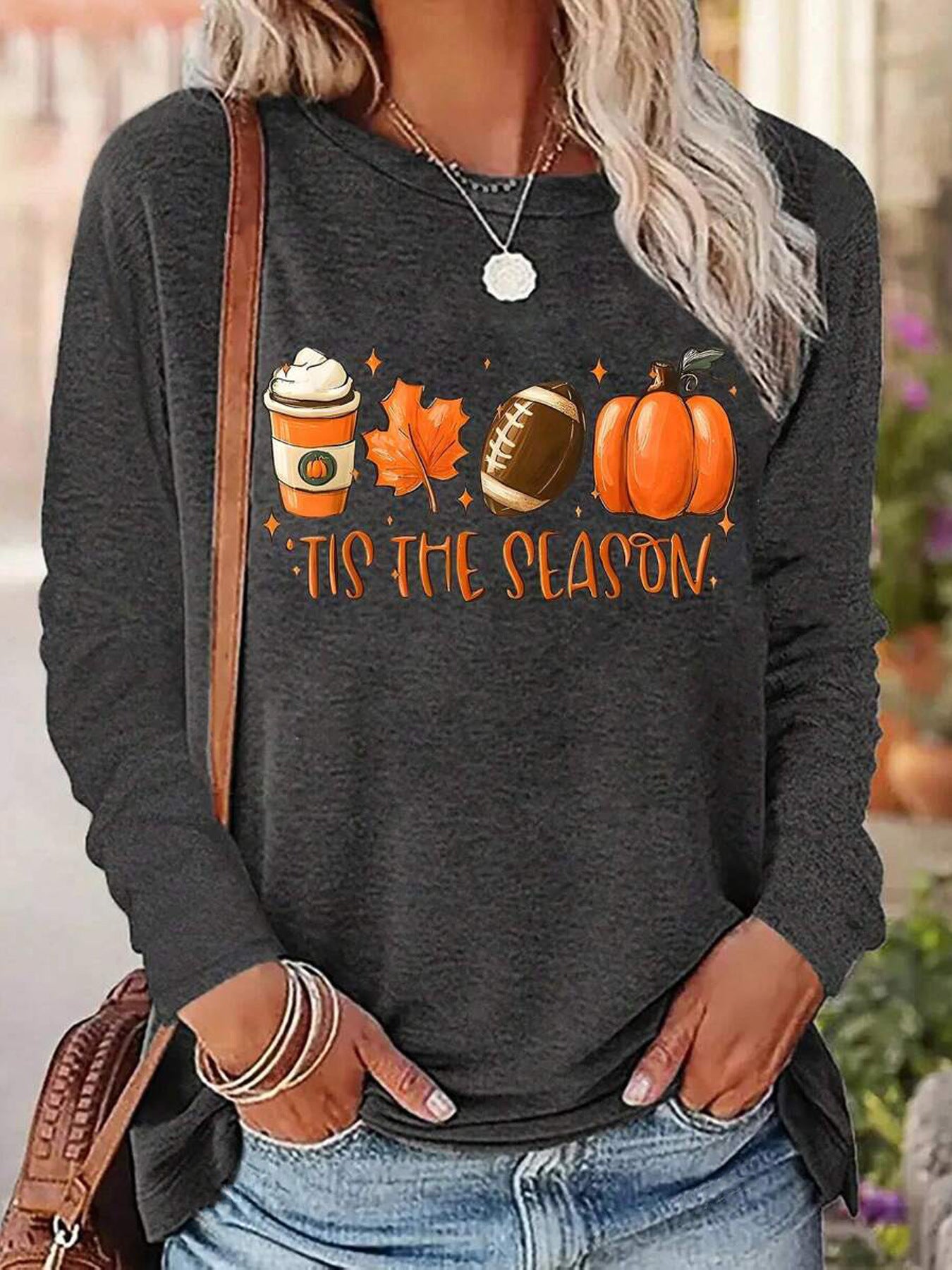 Women's Long Sleeved Versatile Round Neck