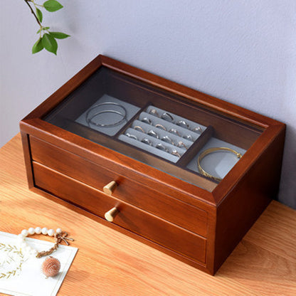Wooden Jewelry Storage Makeup Box