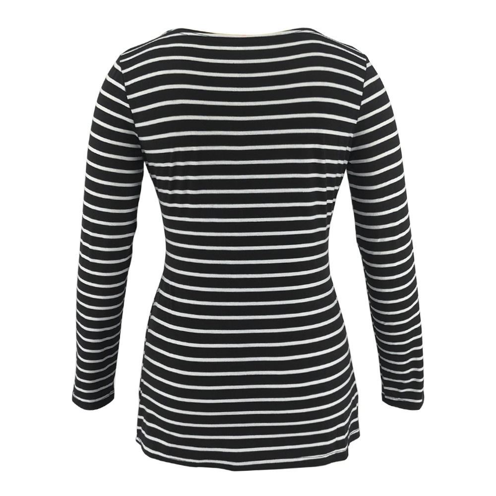 Maternity Deep V-neck print long sleeves