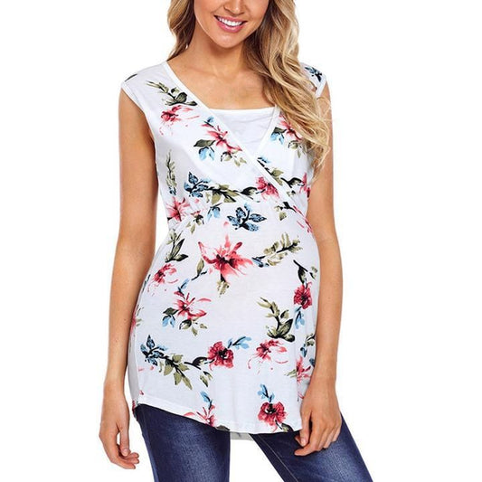 Maternity Pregnant Women Floral Printed Vest