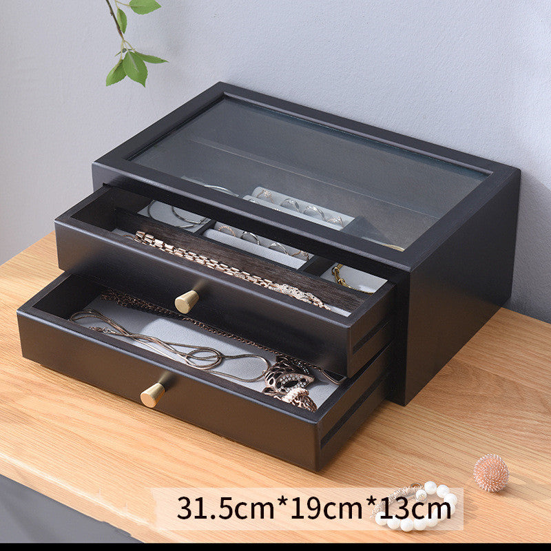 Wooden Jewelry Storage Makeup Box