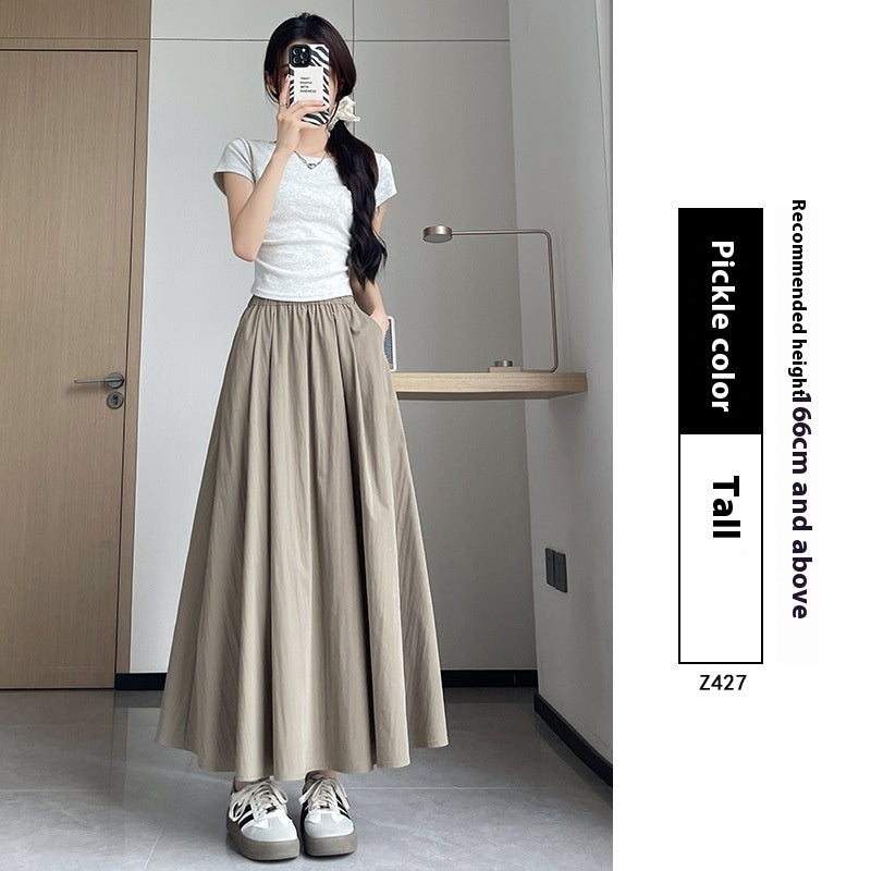 High Waist Slimming Pleated Dress
