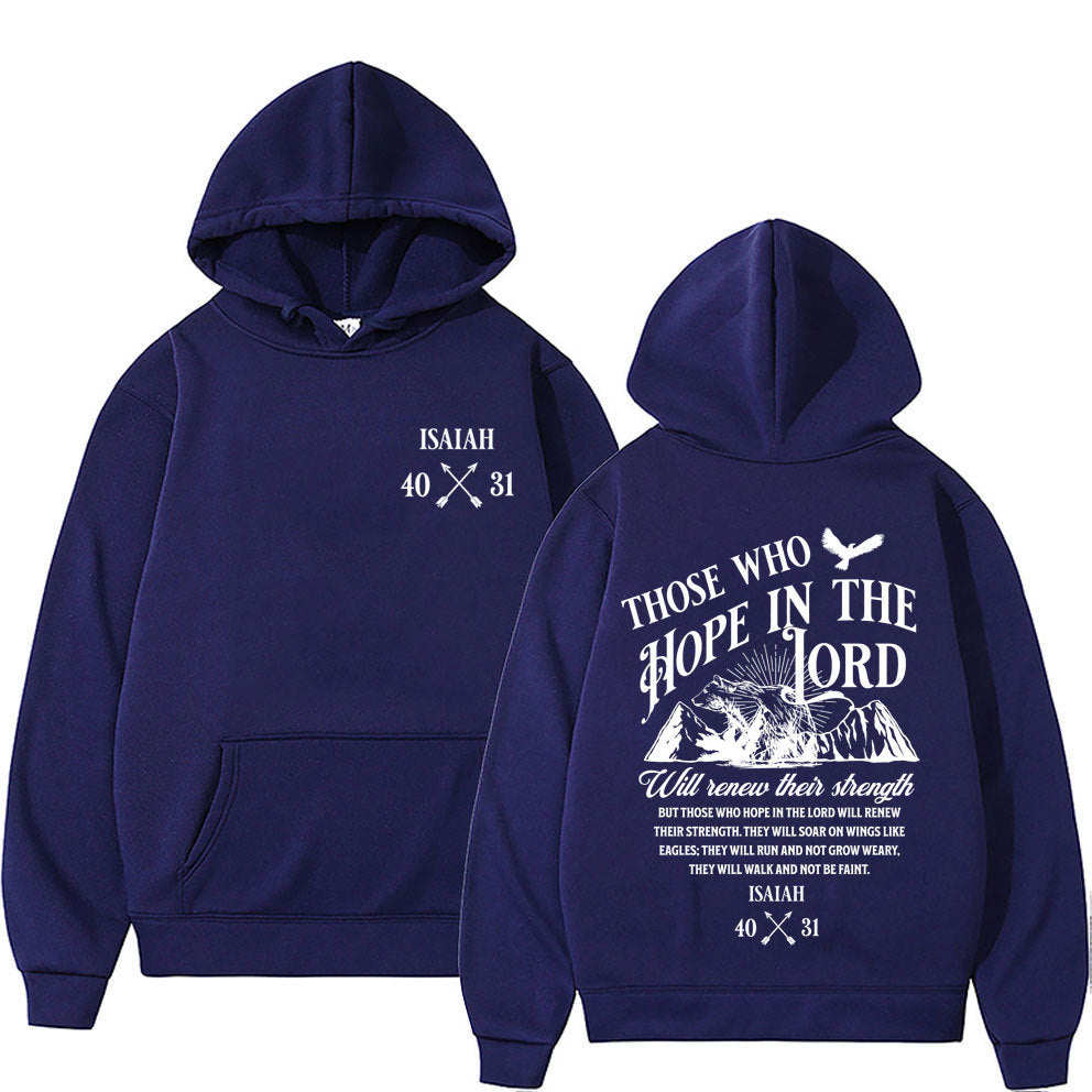 Christian Jesus Letters Print Hoodies