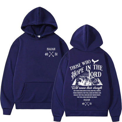 Christian Jesus Letters Print Hoodies